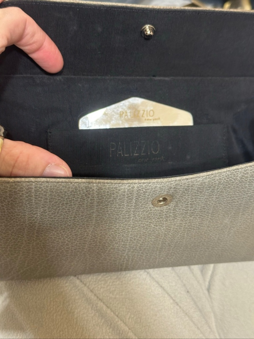 Vintage 1950s Palizzio New York Genuine Sharkskin Handbag Convertible Clutch